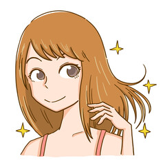 髪のきれいな女性