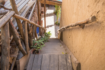 wooden staircase leading to the second floor