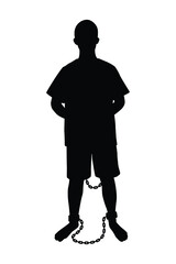 Prisoner silhouette vector