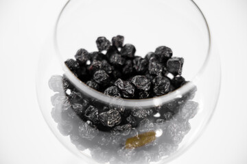 healthy raspberry on white background