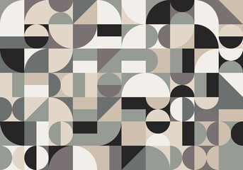 Monochrome Colors Abstract Vector Pattern Design Composition