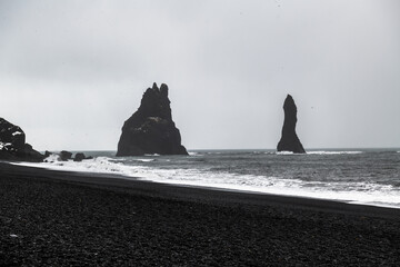 The black sand beach in Iceland