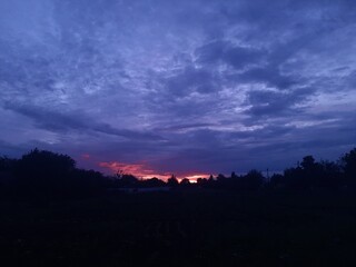 sunset in the mountains