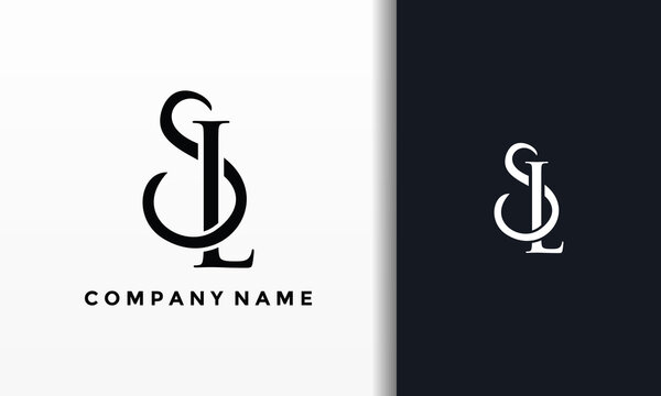 monogram letter SL logo