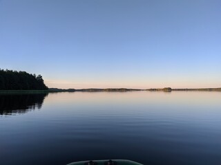 sunset over the lake
