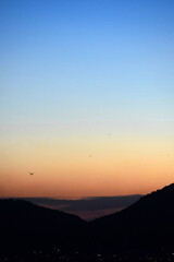 sunset over the mountains