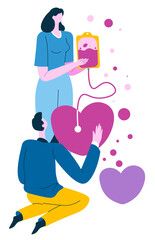 Blood transfusion or donation, volunteering for hospital or clinics