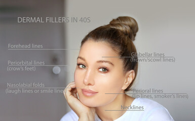 dermal filler treatments .Hyaluronic acid injections for specific areas.Correct wrinkles