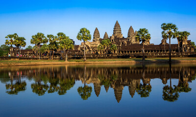 Naklejka premium Angkor Wat, Siem Reap, Cambodia were inscribed on the UNESCO World Heritage List in 1992.