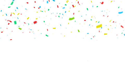 Colorful confetti falling randomly. explosion particles ribbons. Celebration background