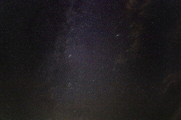 dark night sky with milky way and millions of stars