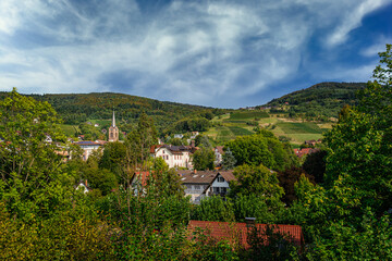 Fototapeta na wymiar Landscape view of Sasbachwalden, Black Forest, Germany