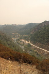 Hiking a river-mountain trail