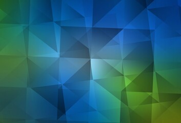 Fototapeta na wymiar Light Blue, Green vector triangle mosaic template.