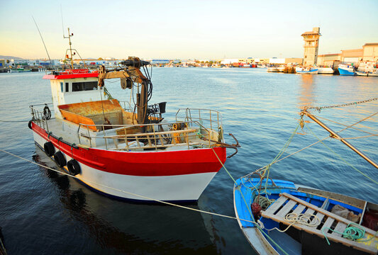 Fishing port of Olhao. Fishing industry and fish canning was the most important activity of this coastal town in southern Portugal.