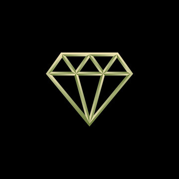 3d diamond logo design vector