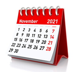 November 2021 Calendar.
