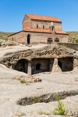 Fototapeta na wymiar Georgia, Uplitsikhe, Cawe city, the oldest stone church is built in the highest point of the city