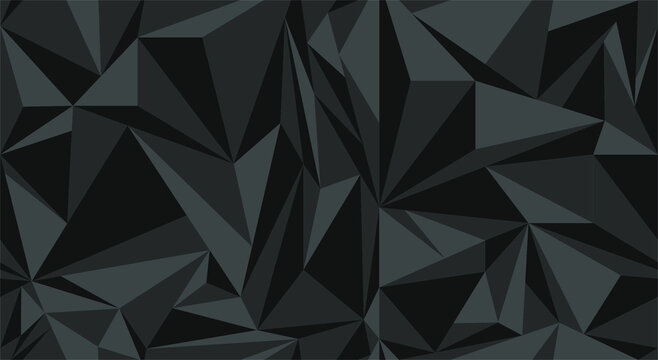 Black Polygonal Mosaic Background, Low Poly Style, Vector illustration, Business Design Templates
