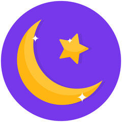 
Conceptual flat rounded design of eid icon
