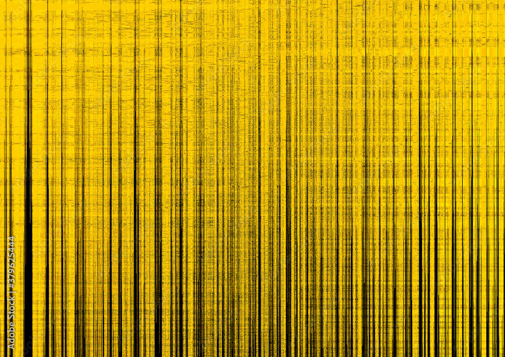 Poster background is yellow. the background consists of elements of statistical noise. bright texture and s