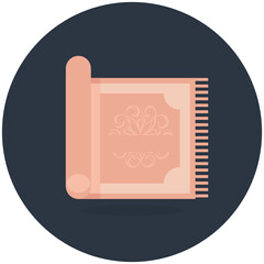 
Pile carpet icon design, trendy vector of prayer mat 
