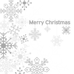 Elegant christmas card with snowflakes. 