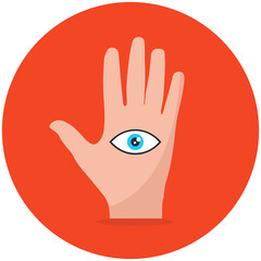 
Telling fortunes from the lines on the palms of the hand, palmistry 
