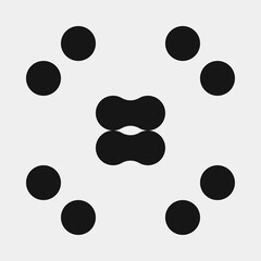Abstract Cross Pattern Dots Logo generative computational art illustration