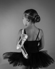 Ballerina with ballet shoes