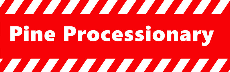 Stop Pine or Oak processionary marching Caterpillar moth Waring procession OPM signs Tiny hairs allergic reaction Poisonous banner Vector tree lind Beware sign Nest, swarm of thaumetopoea processione