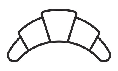 Croissant bread line art vector icon for apps and website
