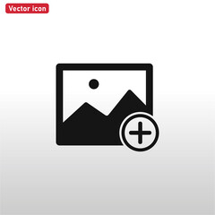 Add Image icon vector . Add Photo sign