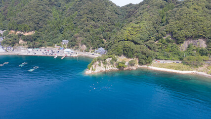 Naklejka premium 福井県 常神半島 ドローン空撮