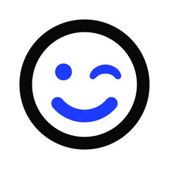  Emoticon Wink Smiley Emoji icon