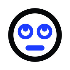 Meh rolling eyes emoji icon