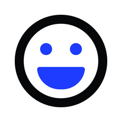 Laugh emoji icon.Laugh emoji logo concept
