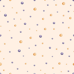 Abstract seamless pattern. Colored dots. Watercolor hand drawn