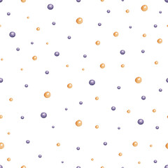Abstract seamless pattern. Colored dots. Watercolor hand drawn