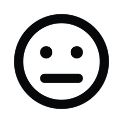 Meh emoticon emoji icon stock vector