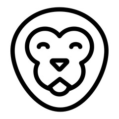 Naklejka premium An icon design gorilla face, wildlife animals 