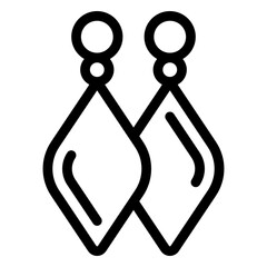 
Drop earrings vector style, filled icon design 
