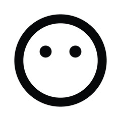 Meh blank emoji vector icon
