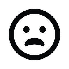 Fototapeta premium Frowning Face with Open Mouth Emoji icon