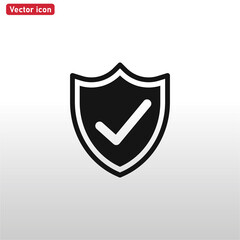 Shield check icon . Shield sign