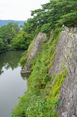 Fototapeta na wymiar Stone wall of Igaueno castle in Japan