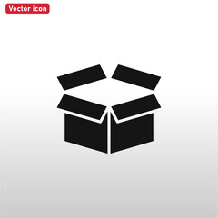 Box icon vector . Cargo sign
