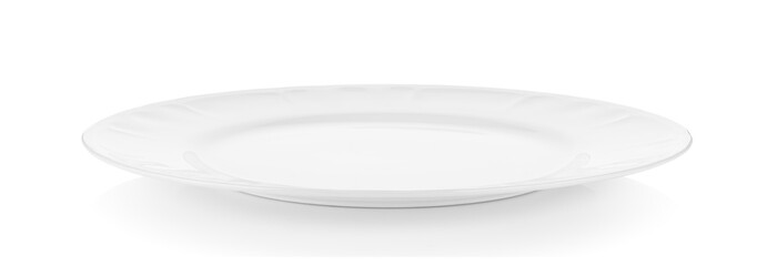 white seramic plate on white background