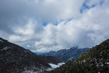 Winter in Bergueda mountains, Barcelona, Catalonia, Pyrenees, Spain