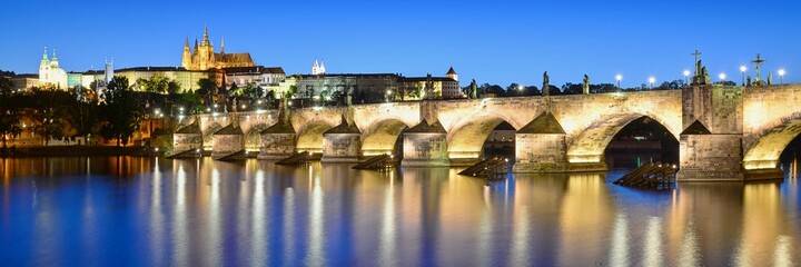 Charles bridge, Prague castle